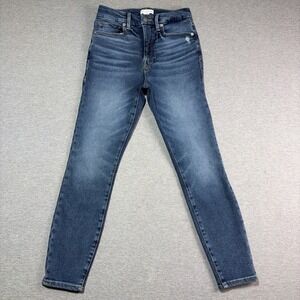 Good American Good Waist High Rise Skinny Jeans - Size 4/27 - Whisker Med Wash